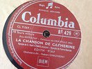Edith Piaf 78 RPM Padam Padam / La Chanson De Catherine