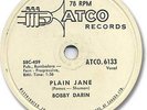 1958 BOBBY DARIN Rock'n Roll 78 RPM Record. Plain Jane