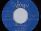 Doo Wop/R&B Rocker 45 LA FETS & KITTY Christmas Letter APOLLO HEAR