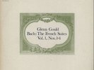 Bach: The French Suites Vol. 1 Nos. 1-4 Glenn Gould ISR vinyl LP album record