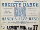 1920s W.C. Handy Jazz Band Original Blues Concert Poster