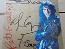 ALICE COOPER HOUSE OF FIRE ORANGE VINYL COVER SIGNED BY ALICE AND BAND EXCELLENT