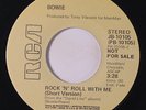 DAVID BOWIE: Rock 'n' Roll With Me / Short 45 (dj, w/ company sleeve) Rock & Po