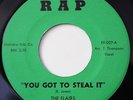 THE FLAIRS-YOU GOT TO STEAL IT /WHERE YOU LIVE-NORTHERN 45 on RAP  NM