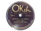 78 RPM HARRY'S HAPPY FOUR OKEH 8229 - SWINGING THE DOOR E-