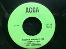 BILLY HOFFMAN   George Wallace for 72 rockabilly 45 Alabama racist segregation