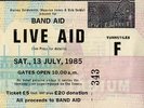 QUEEN - U2 - THE WHO : TICKET STUB - LIVE AID - UK 13.7.1985