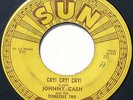 SUN Rockabilly Bopper 45 – JOHNNY CASH – Cry, Cry, Cry – Original Push Marks