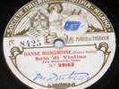 Antique FONOTIPIA Recording No. 39191/63 Violin Solo by Jan Kubelik, Milano