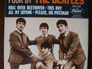 Four By The Beatles Capitol EAP 1-2121 45 RPM Extended Play Record and Sleeve