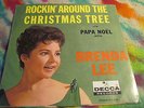 BRENDA LEE - ROCKIN' AROUND THE CHRISTMAS TREE - U.S. RARE P/S ONLY -- K   L