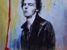 Sex Pistols, Sid Vicious Original Sketch, Signed By Artist, Punk, Damned, Clash