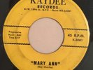 TEXAS-RAY   MARY ANN   KAYDEE RECORDS K-3001   Rare Orig. 50s R&B Rocker 45