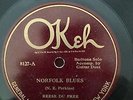 Okeh 8127 Reese Du Pree w 2 guitars NORFOLK BLUES E+ 78 rpm 1924