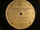 78-LP VICTOR PROGRAM TRANSCRIPTION -WHITEMAN-GERSHWIN/SHILKRET -RHAPSODY IN BLUE