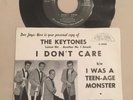 THE KEYTONES   I DON'T CARE   CHELSEA RECORDS 1004  Rare Orig. DJ Promo + PS