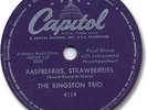 Rare 1959 The KINGSTON TRIO 78 RPM Record. Rasberries, Strawberries/Sally