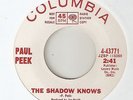 PAUL PEEK Im Moving Uptown The Shadow Knows COLUMBIA PROMO  NORTHERN SOUL 45