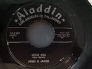 JOHN AND JACKIE RAGING SEA ORIGINAL RARE ROCKABILLY 45 ALADDIN LABEL M-