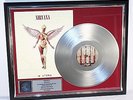 Nirvana, In Utero, mit Cover, Platin Record, platin Schallplatte, Award, gold