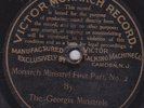 78 RPM Georgia Minstrels VICTOR MONARCH Monarch Minstrel First Part No 2  1901