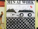 MEN AT WORK - AUTOGRAPHED - BUSINESS AS USUAL   W/ RECORDWALL  FRAME - IT