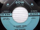 BUZZ CLIFFORD 14 Karet Fool b/w Golly Gosh Oh Gee TEEN Rockabilly 45 BOW 300 eC
