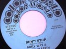 RaRe Funk DOLLY WAY & SPACE SHIP EARTH Don't Stop b/w same 45 on COLOR WORLD