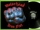 Motörhead - Iron Fist LP  Bronze Records 1982   Red Lettering Logo