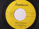 THUNDER ROCKS: What's The Word/ Johnny Sax 45 (some center hole damage) Oldies