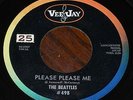 Hear  1963 Beatles Please Please Me VJ 498 Colorband Oval Excellent