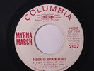 MYRNA MARCH: Parade Of Broken Hearts / Just Beginning To Forget About You 45 (d