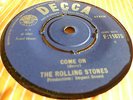 RARE 1963 UK Orig THE ROLLING STONES 45 “COME ON”   (Nr. Mint)