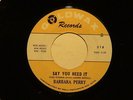 northern soul BARBARA PERRY Say You Need It GOLDWAX  DJ M- listen