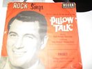 ROCK HUDSON Sings PILLOW TALK 45 + PICTURE SLEEVE & RARE PHOTO INSERT Doris Day