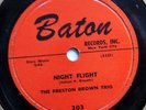 PRESTON BROWN TRIO 78 Night flight / Lullaby of the leaves BATON R&B w315
