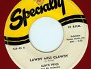LLOYD PRICE - Lawdy Miss Clawdy, 1952, Red Vinyl, VERY RARE