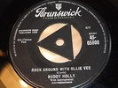 BUDDY HOLLY  - ROCK AROUND WITH OLLIE VEE / MIDNIGHT SHIFT - UK - TRI - VG