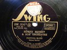 SIDNEY BECHET & ORCHESTRA Swing 314 JAZZ 78 SUGAR / FESIVAL BLUES EX