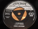 EDDIE COCHRAN - I REMEMBER / TEENAGE HEAVEN - UK - VERY GOOD
