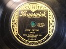 78 RPM KING OLIVER BRUNSWICK 1105 E STOP CRYING - RARE JAZZ