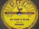 1953 PRISONAIRES 78rpm Just Walkin' In The Rain & Baby Please SUN #186 Doo Wop