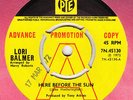 70s Pop LORI BALMER here before the sun UK Demo Promo DJ Copy 7