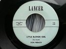 Rare Rockabilly 45 Don French - Little Blond Girl - Killer Guitar 