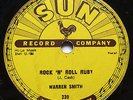 1956 WARREN SMITH Rock N' Roll Ruby & I'd Rather Be Safe Than Sorry SUN #239 MSI