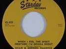 Bluegrass Gospel 45 BILLIE & GORDON HAMRICK When I Feel The Spirit STARDAY HEAR