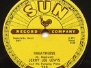 1958 JERRY LEE LEWIS 78rpm Breathless & Down The Line SUN #288 ROCKABILLY NM-