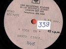 DAVID ESSEX - Rock On - RARE - CBS - UK - One-sided Mono Acetate Record