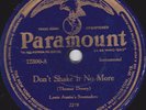 78 RPM Lovie Austin's Sernaders PARAMOUNT 12300 Don't Shake It  HOT JAZZ  *