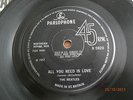 THE BEATLES -All You Need Is Love- No TV Reference / Solid centre*RARE VINYL 45*